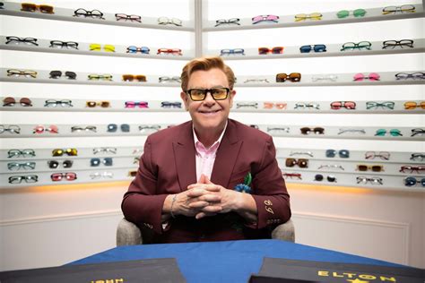 elton john collection of glasses.